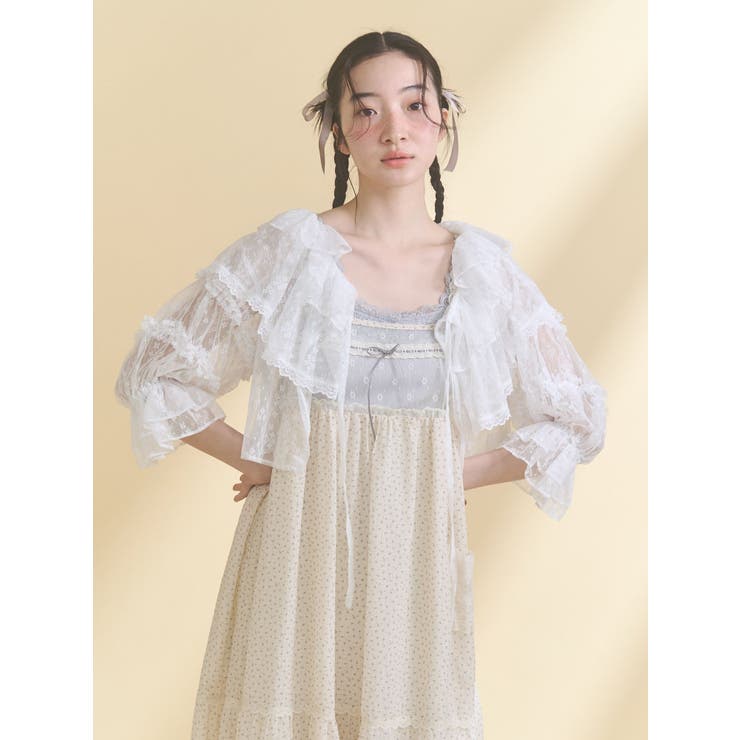 lace frame camisole tops | merry jenny | 詳細画像7 