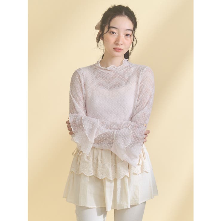 lace frame camisole tops | merry jenny | 詳細画像9 