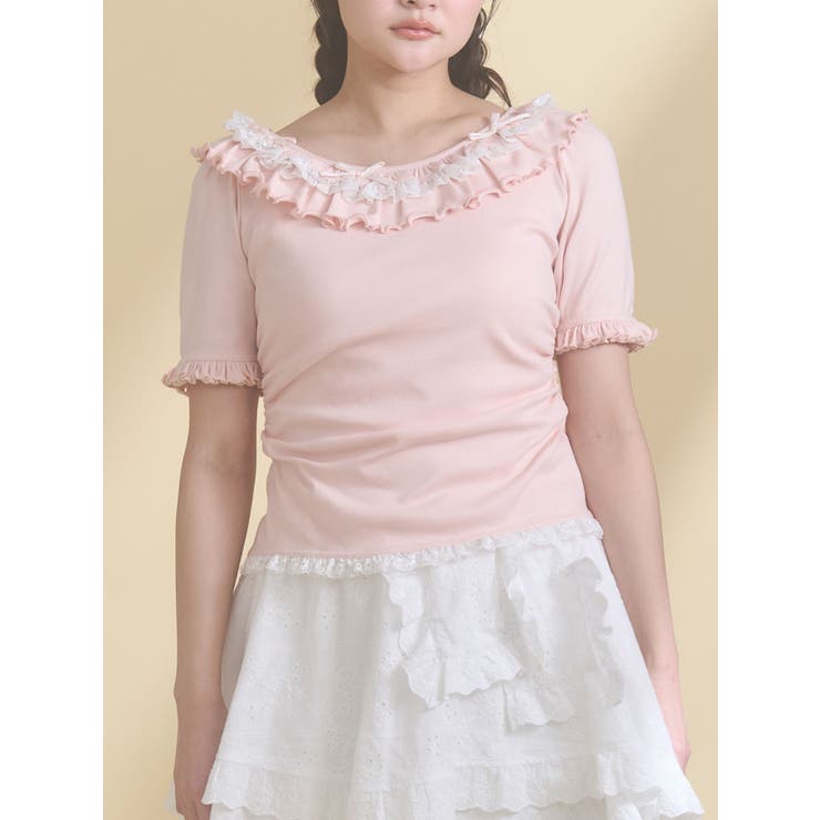 ピンク | romantic frill summer top | merry jenny