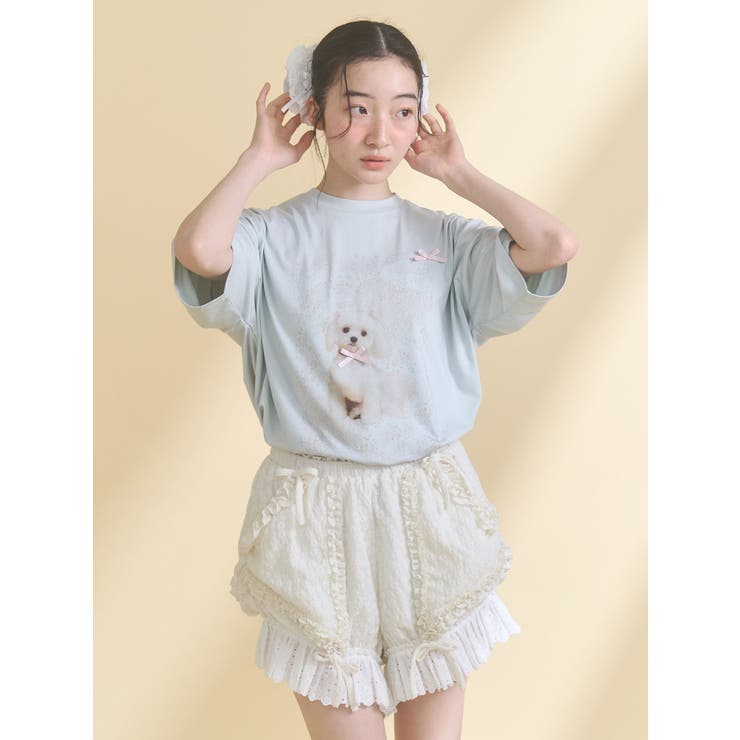ribbon dog collage tee | merry jenny | 詳細画像10 