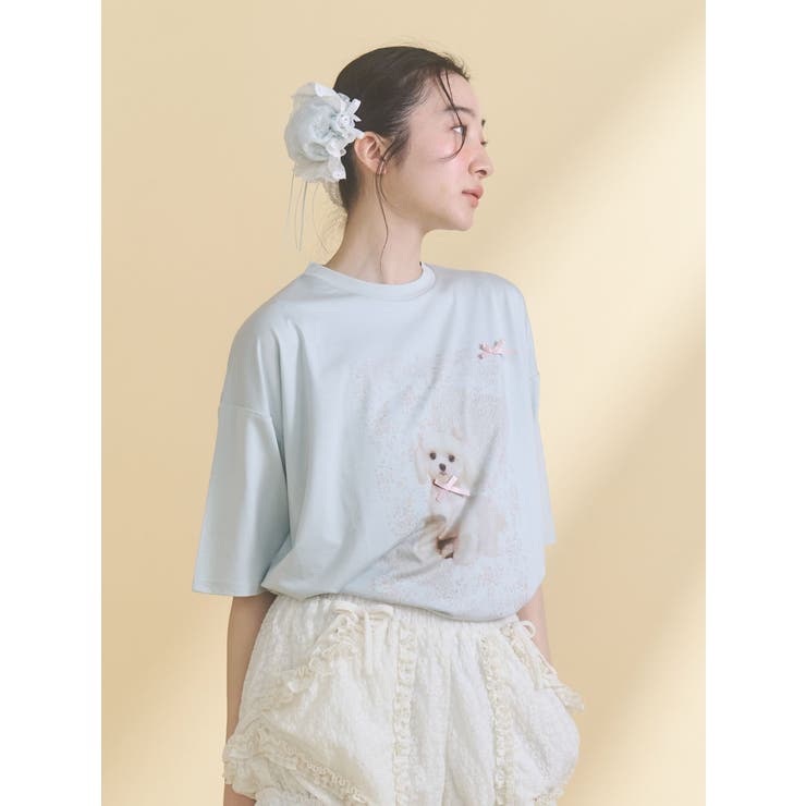 ribbon dog collage tee | merry jenny | 詳細画像11 