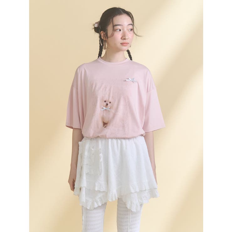 ribbon dog collage tee | merry jenny | 詳細画像14 
