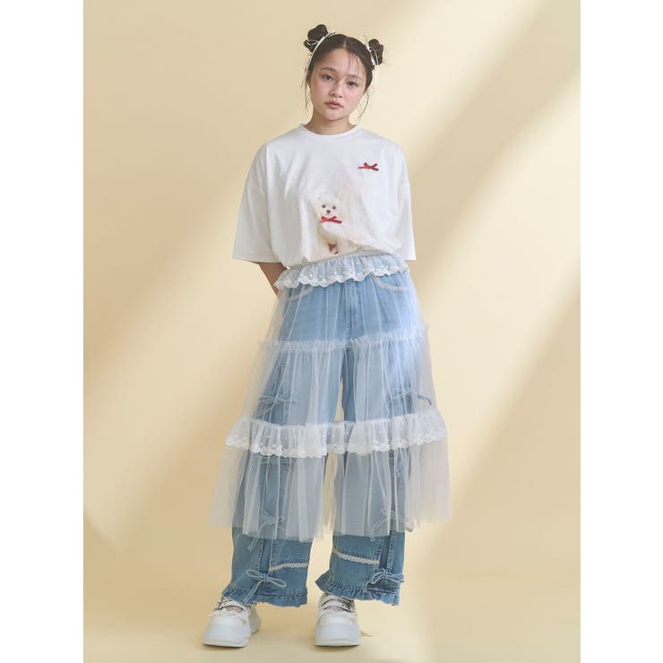 ribbon dog collage tee | merry jenny | 詳細画像18 
