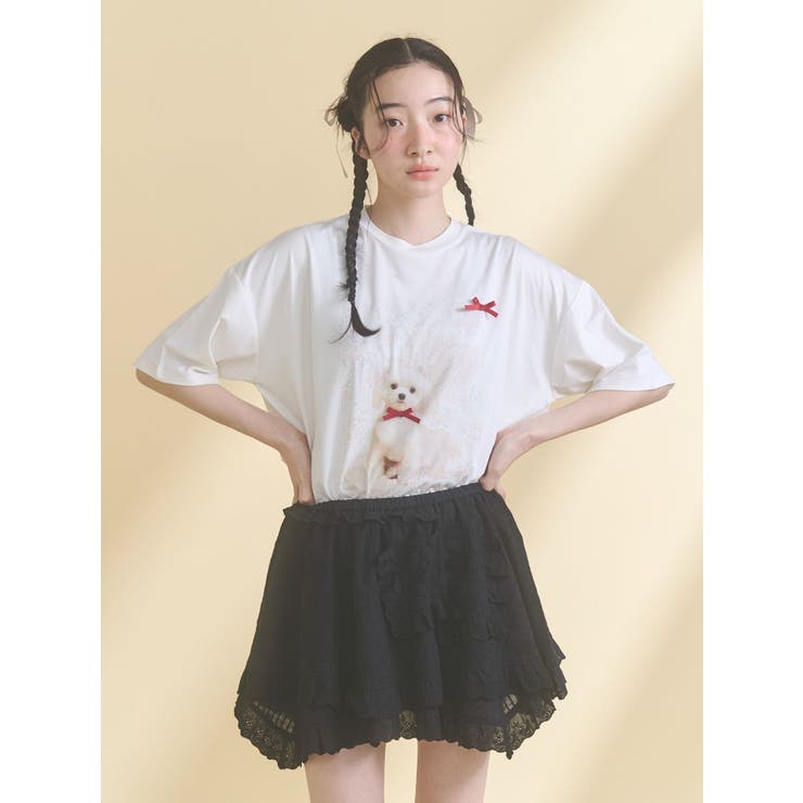 ribbon dog collage tee | merry jenny | 詳細画像20 