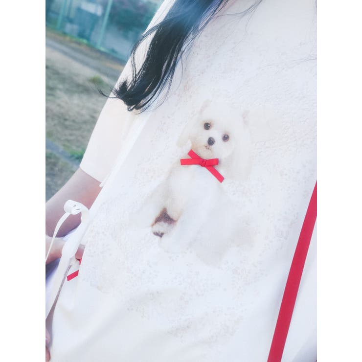 ribbon dog collage tee | merry jenny | 詳細画像33 