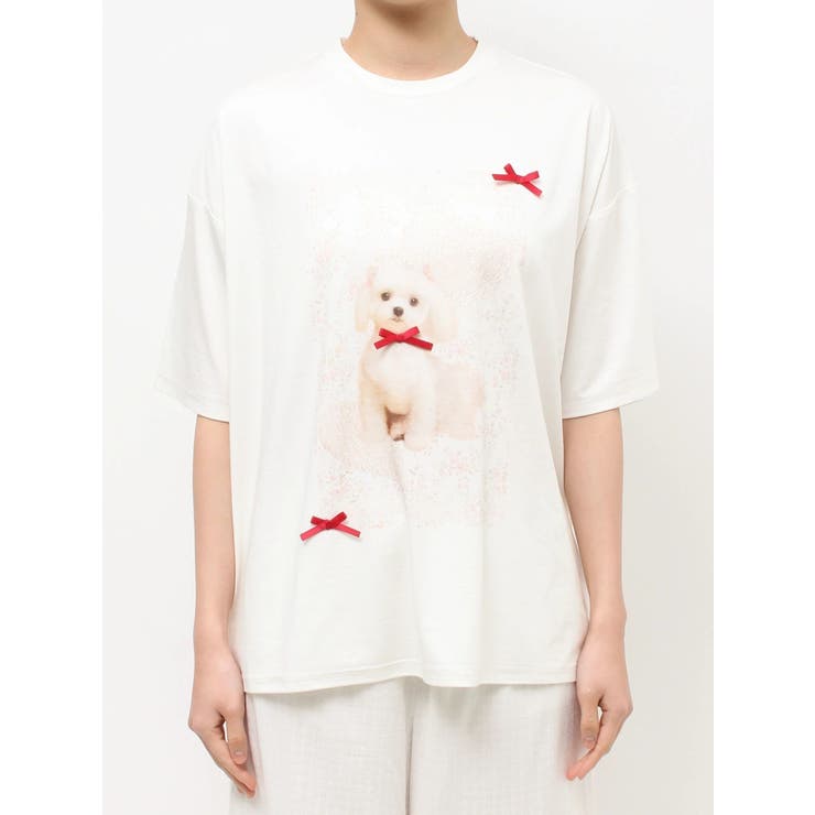 ribbon dog collage tee | merry jenny | 詳細画像35 