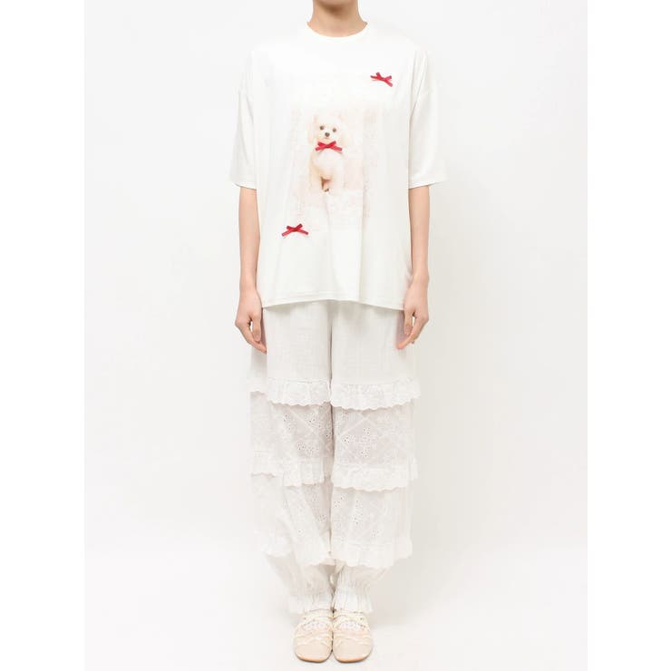ribbon dog collage tee | merry jenny | 詳細画像42 