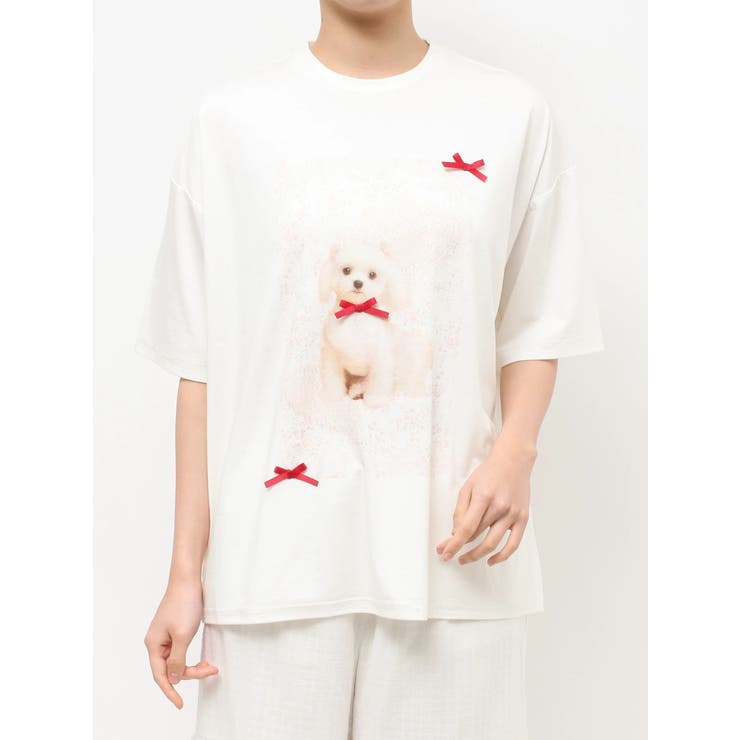 ribbon dog collage tee | merry jenny | 詳細画像48 