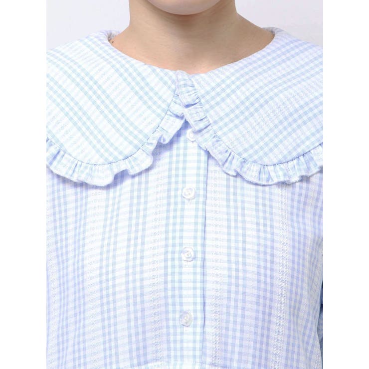 チェックフリルカラーシャツワンピース | merry jenny | 詳細画像16 