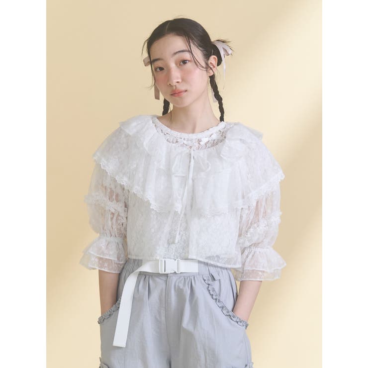 floral sheer bolero | merry jenny | 詳細画像14 