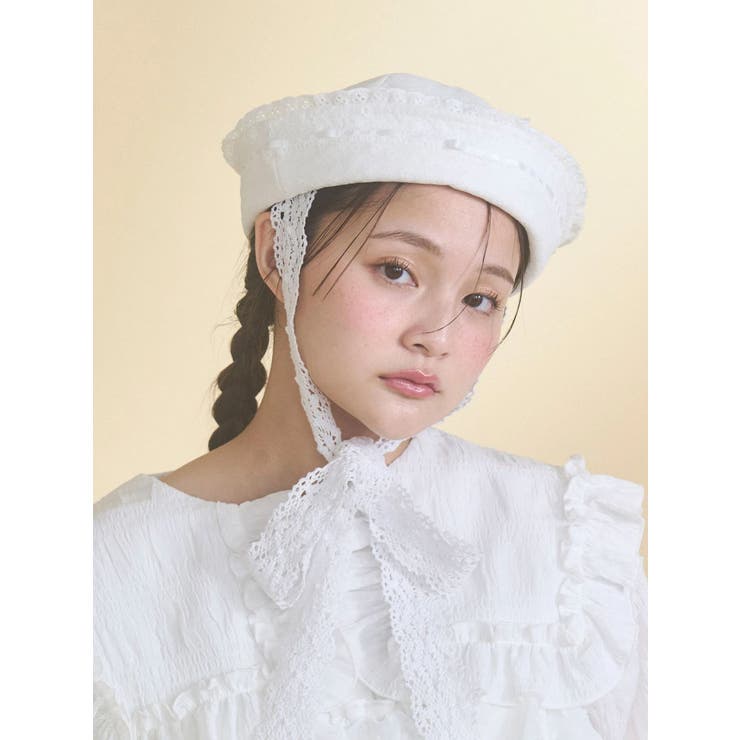 オフホワイト | marine lace hat | merry jenny