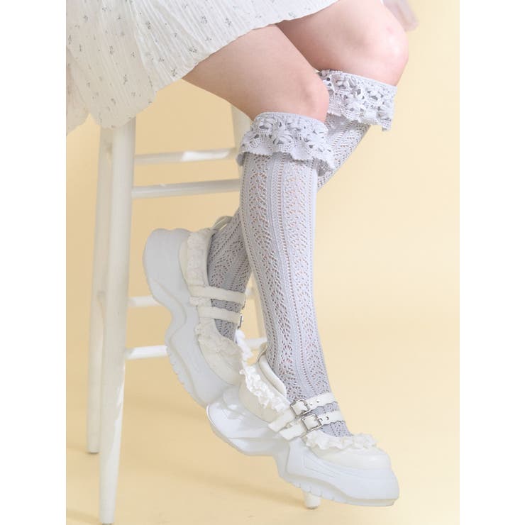 靴下屋×merry jenny flower lace knit sock | merry jenny | 詳細画像2 