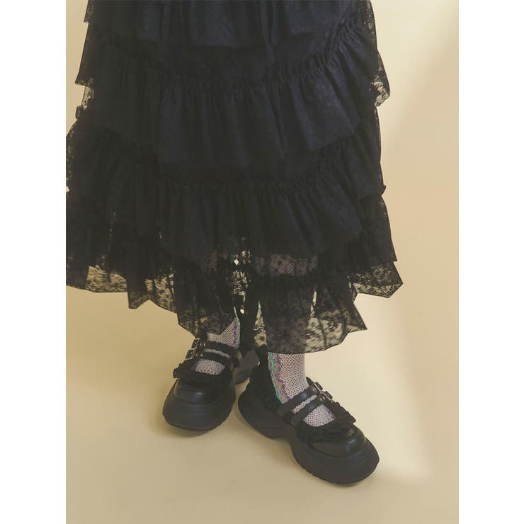frill mary jane metal sneakers | merry jenny | 詳細画像11 