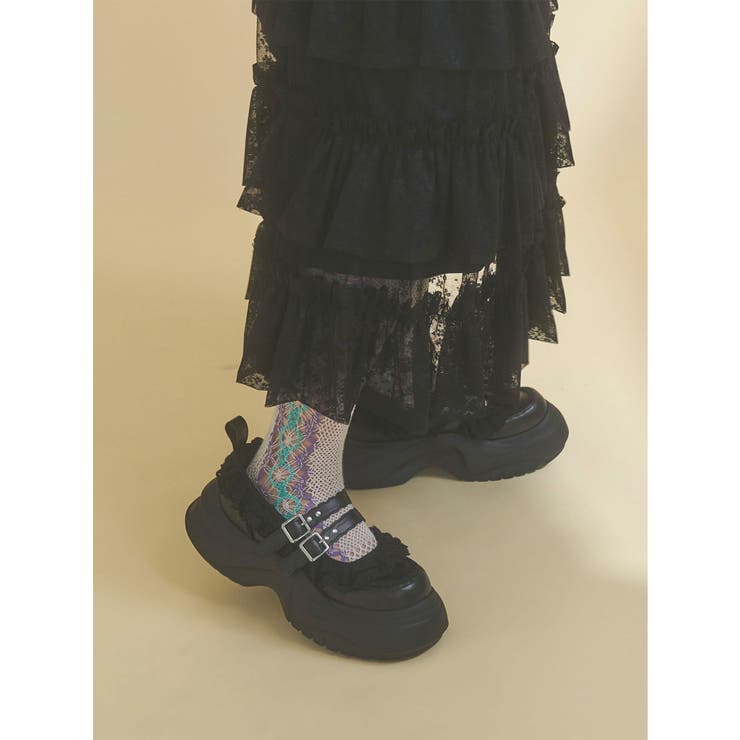 frill mary jane metal sneakers | merry jenny | 詳細画像12 