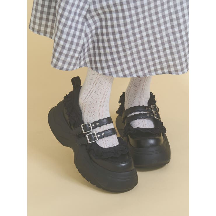 frill mary jane metal sneakers | merry jenny | 詳細画像17 