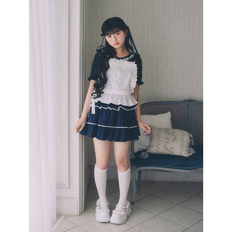frill mary jane metal sneakers | merry jenny | 詳細画像2 