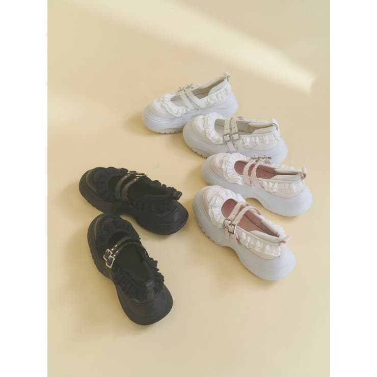 frill mary jane metal sneakers | merry jenny | 詳細画像22 