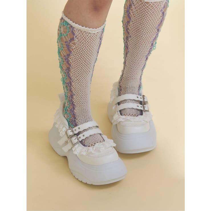 frill mary jane metal sneakers | merry jenny | 詳細画像5 
