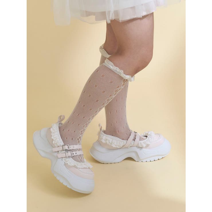 frill mary jane metal sneakers | merry jenny | 詳細画像9 
