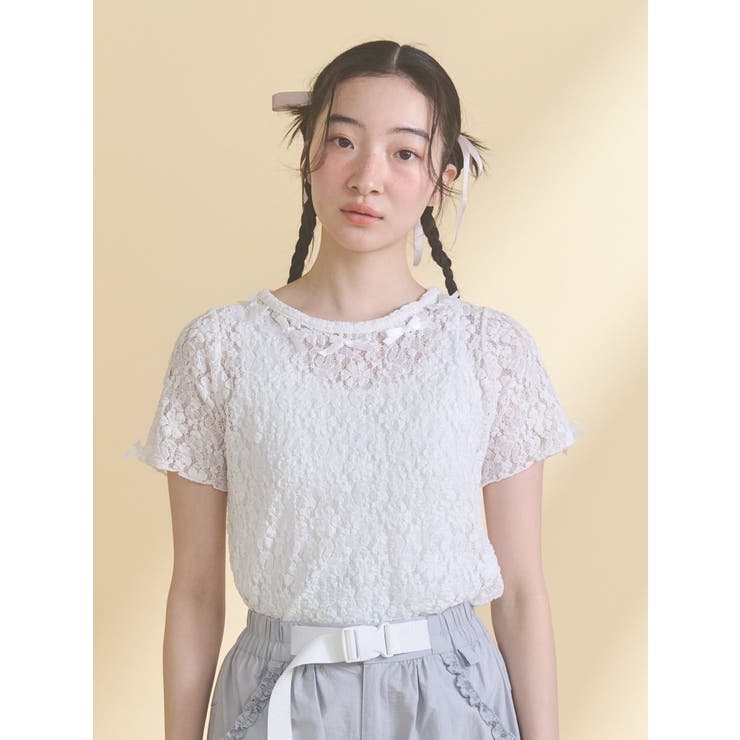 ribbon lace tee | merry jenny | 詳細画像6 