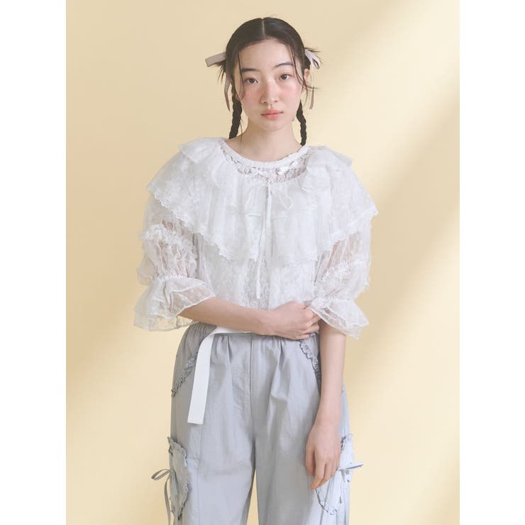 ribbon lace tee | merry jenny | 詳細画像7 