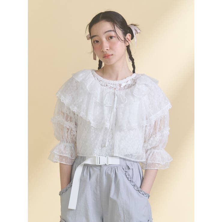ribbon lace tee | merry jenny | 詳細画像8 