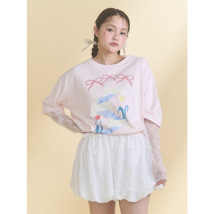 うさぎのひみつ時間Tee | merry jenny | 詳細画像8 