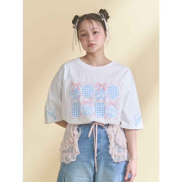ひみつのゆらめきフレームTee | merry jenny | 詳細画像3 
