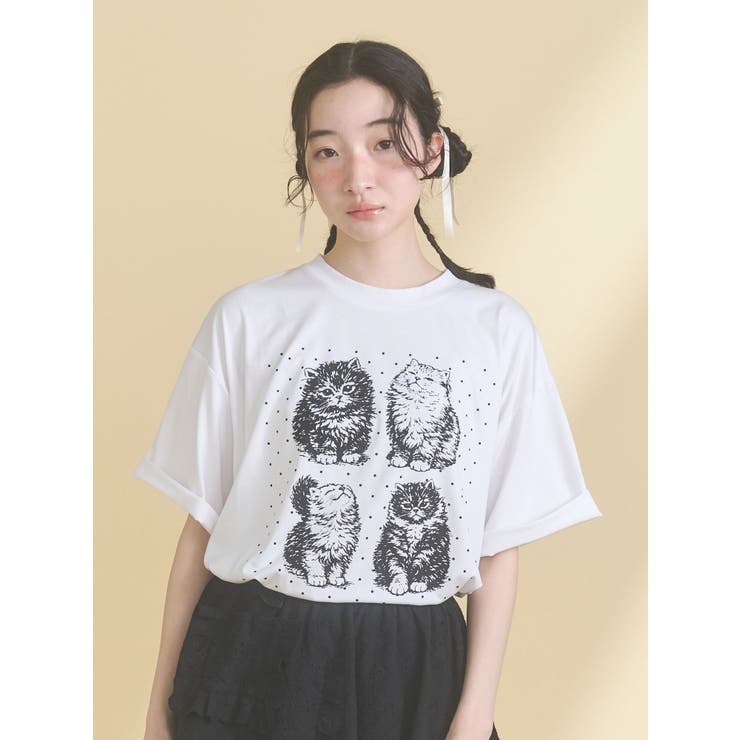 pindot cat tee | merry jenny | 詳細画像2 
