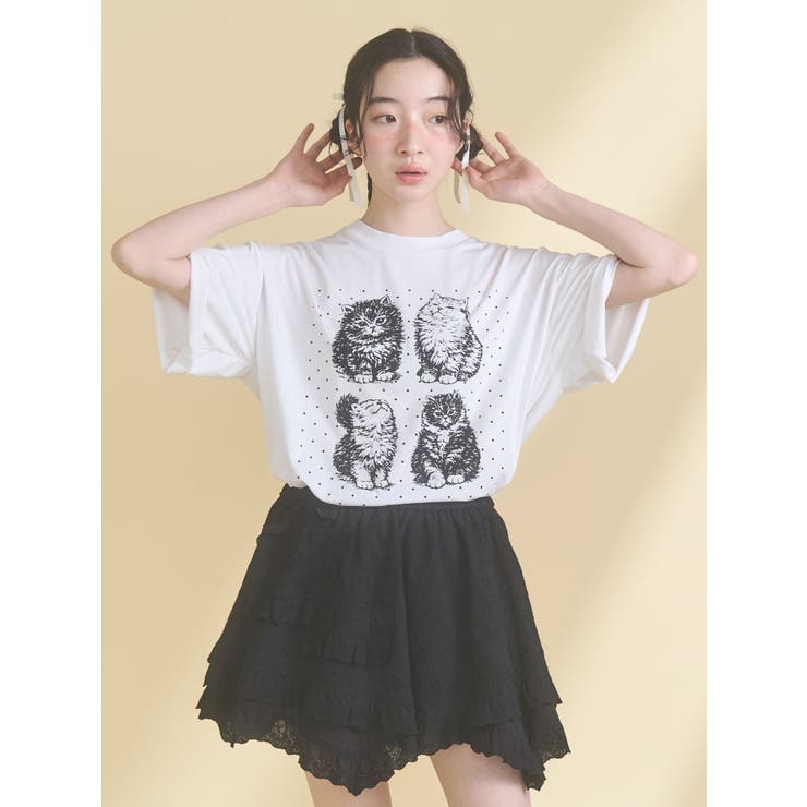 pindot cat tee | merry jenny | 詳細画像4 