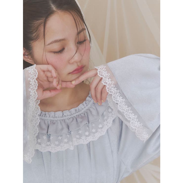 サテンキャンディースリーブミニワンピース | merry jenny | 詳細画像7 