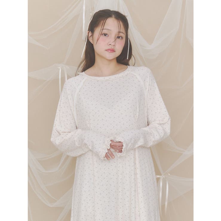 フラワードットサーマルワンピース[品番：MKSW0070690]｜merry jenny