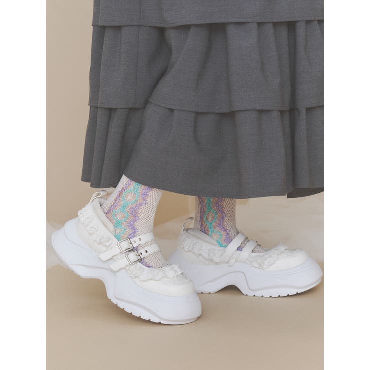 frill mary jane metal sneakers | merry jenny | 詳細画像23 