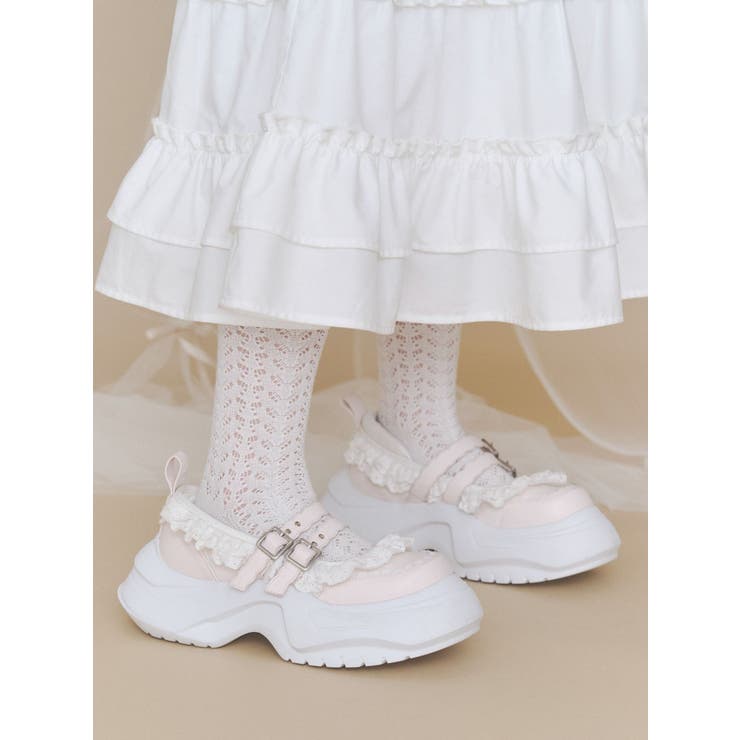 frill mary jane metal sneakers | merry jenny | 詳細画像32 
