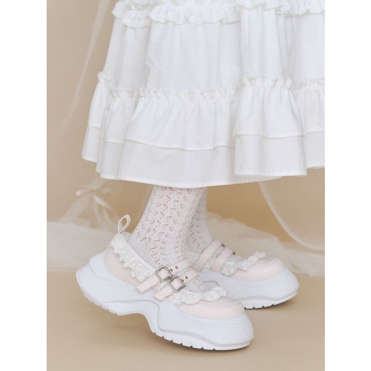 frill mary jane metal sneakers | merry jenny | 詳細画像33 