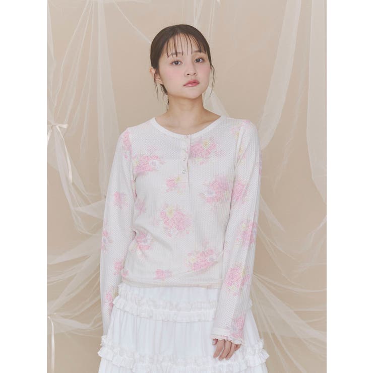 ピンク | bouquetワッフルトップス | merry jenny