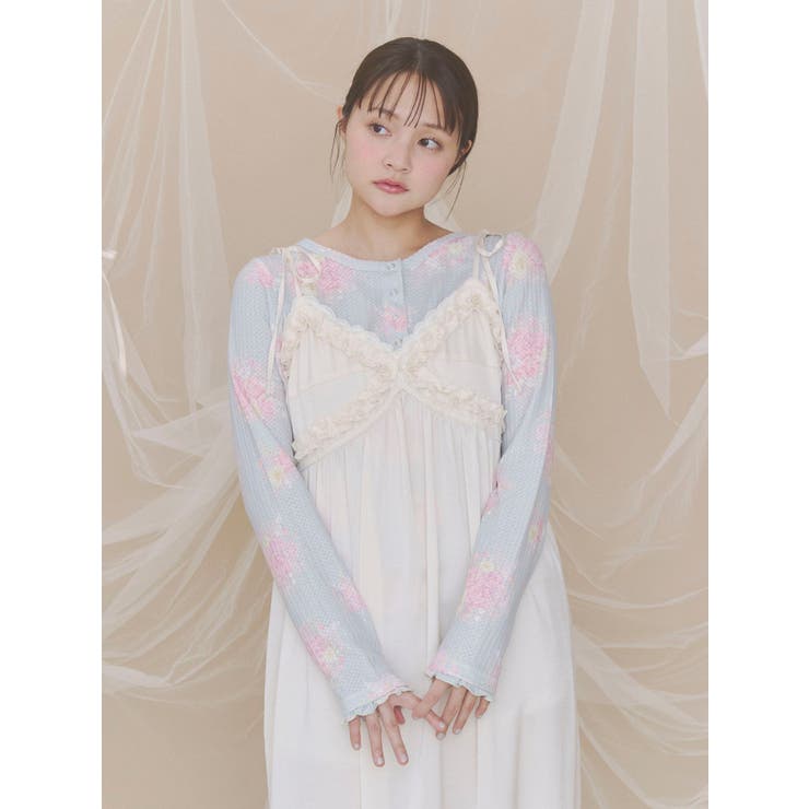 ミントグリーン | bouquetワッフルトップス | merry jenny
