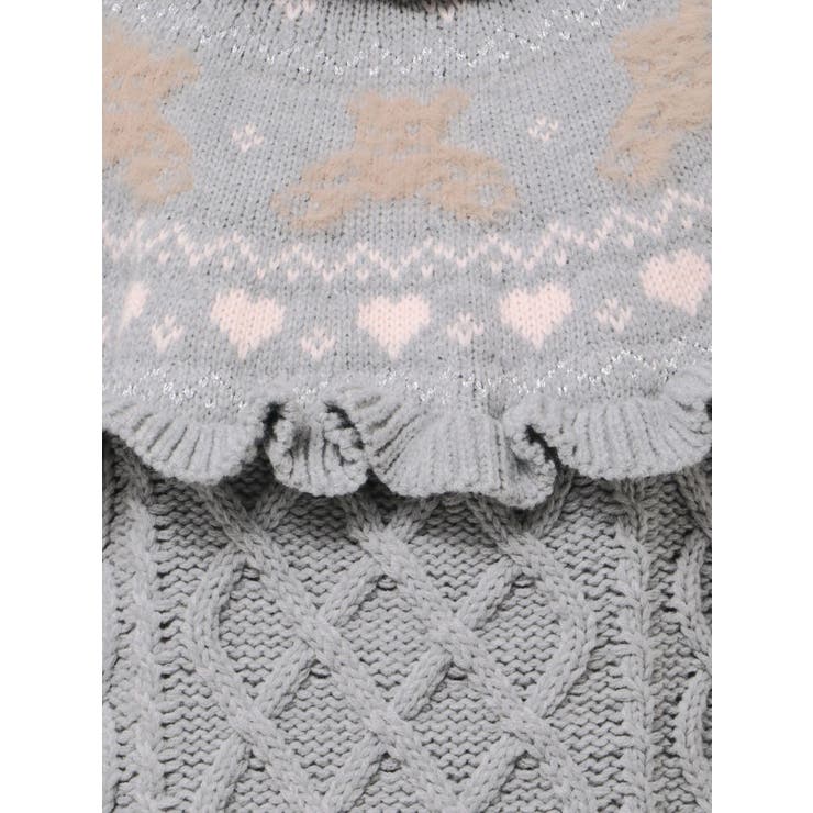 bear yoke knit tops | merry jenny | 詳細画像30 
