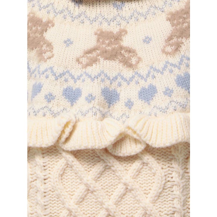bear yoke knit tops | merry jenny | 詳細画像32 