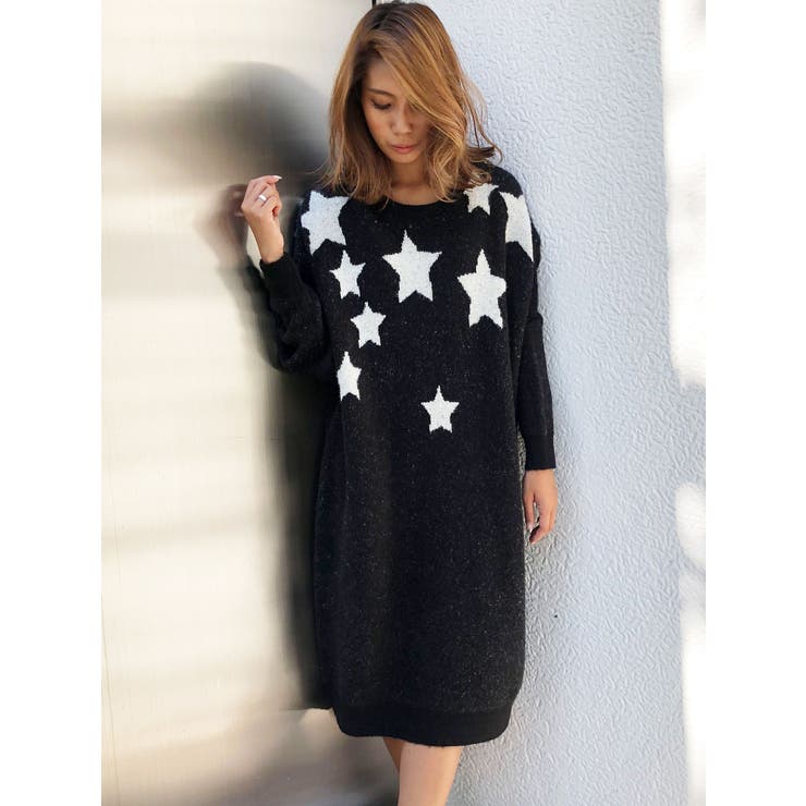 星ドットニットワンピース[品番：MKSW0012816]｜FLOVE（フローヴ