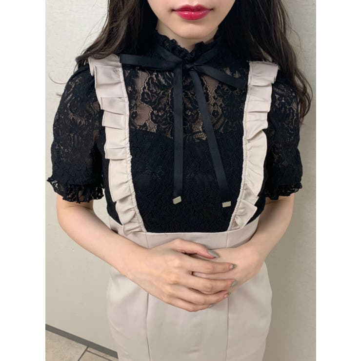 レースブラウスレイヤードワンピース[品番：MKSW0024955]｜EATME 