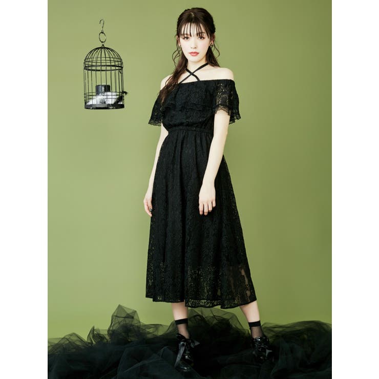 オフショルレースマキシワンピース[品番：MKSW0024960]｜EATME