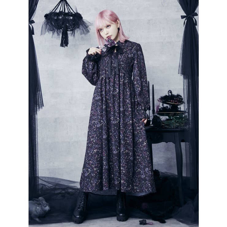 2WAY VINTAGE FLOWER PRINTワンピース[品番：MKSW0023101