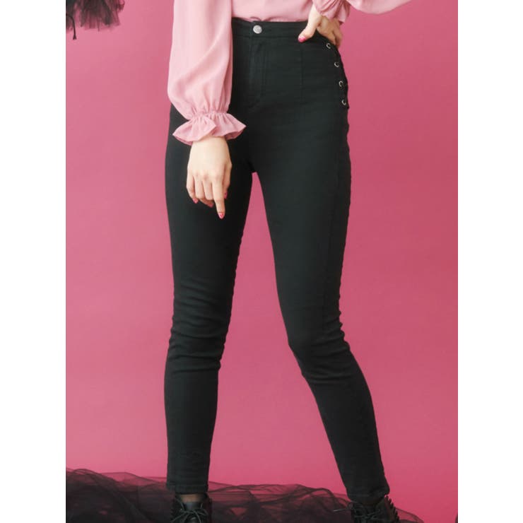 サイドレースアップスキニーパンツ[品番：MKSW0023153]｜EATME  