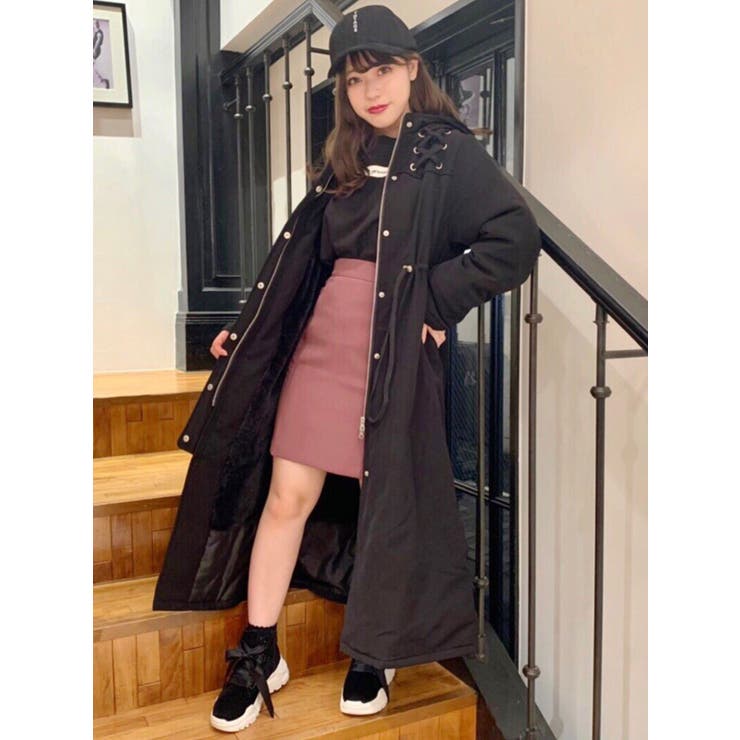 ブラック | レースアップモッズコート | EATME
