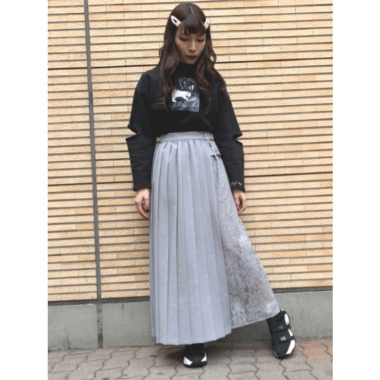 お歳暮･冬ギフト2024｜ギフト・贈り物はセブン レースコンビプリーツスカート[品番：MKSW0025059]｜EATME スカート