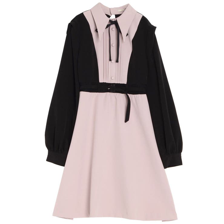 ウエストマークバイカラーワンピース[品番：MKSW0028518]｜EATME