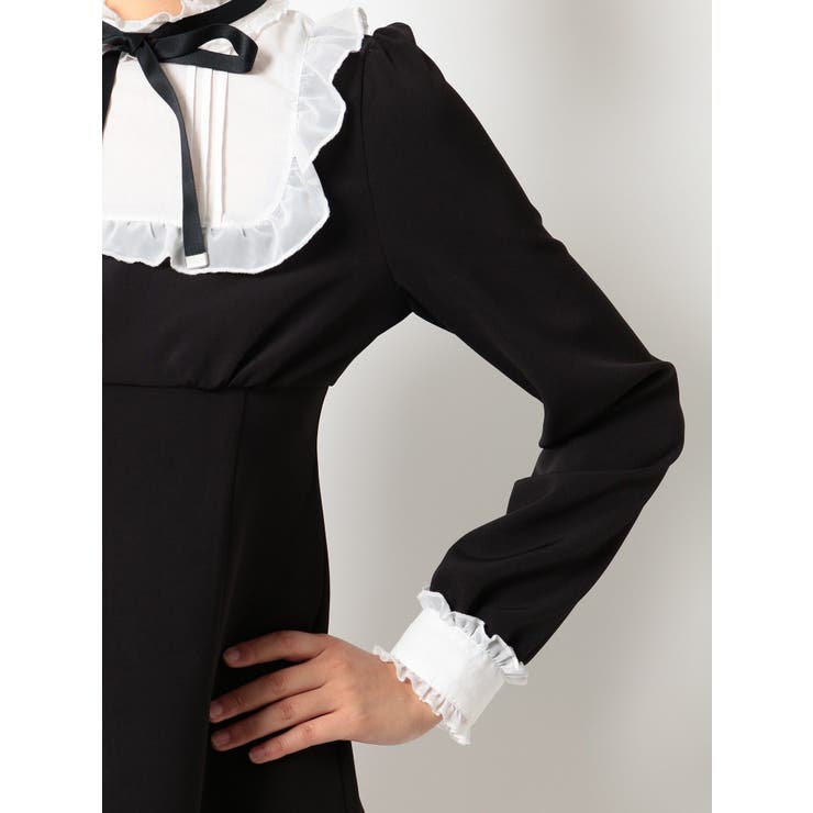 フリルハイネックバイカラーワンピース[品番：MKSW0028519]｜EATME（イートミー）のレディースファッション通販｜SHOPLIST（ショップリスト）