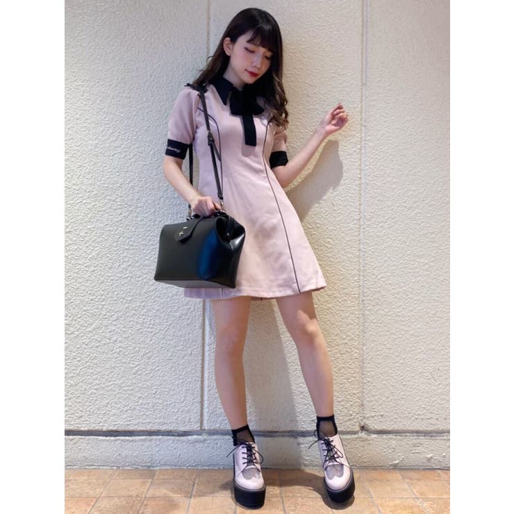 バイカラーパイピングワンピース[品番：MKSW0028549]｜EATME