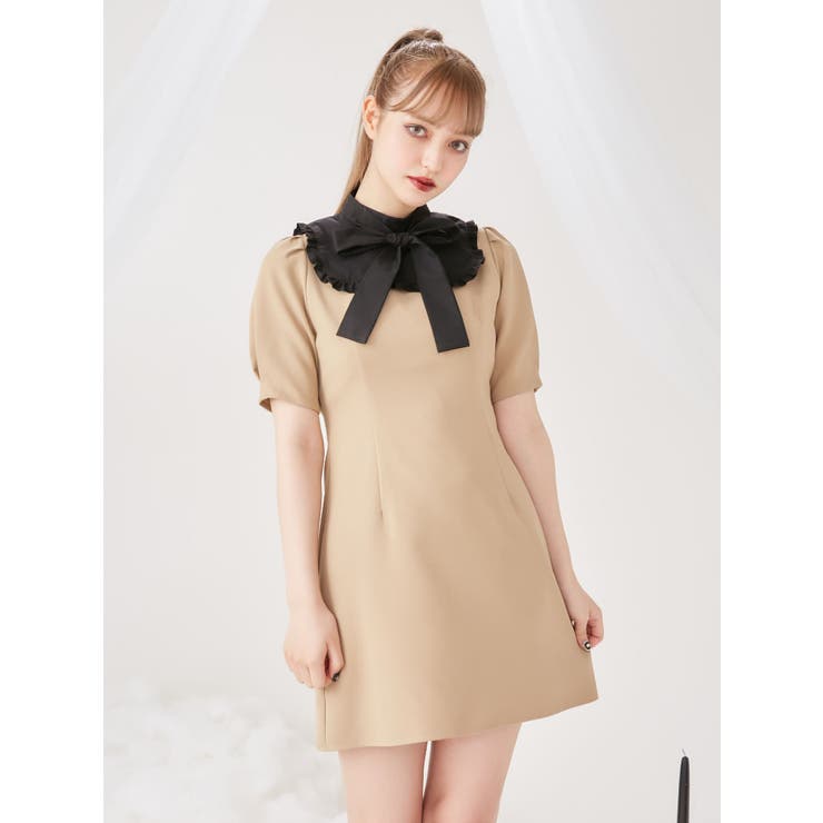 2WAYボウタイミニワンピース[品番：MKSW0031662]｜EATME